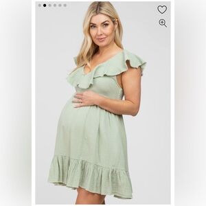 Pinkblush Light Green Ruffle Mini Dress